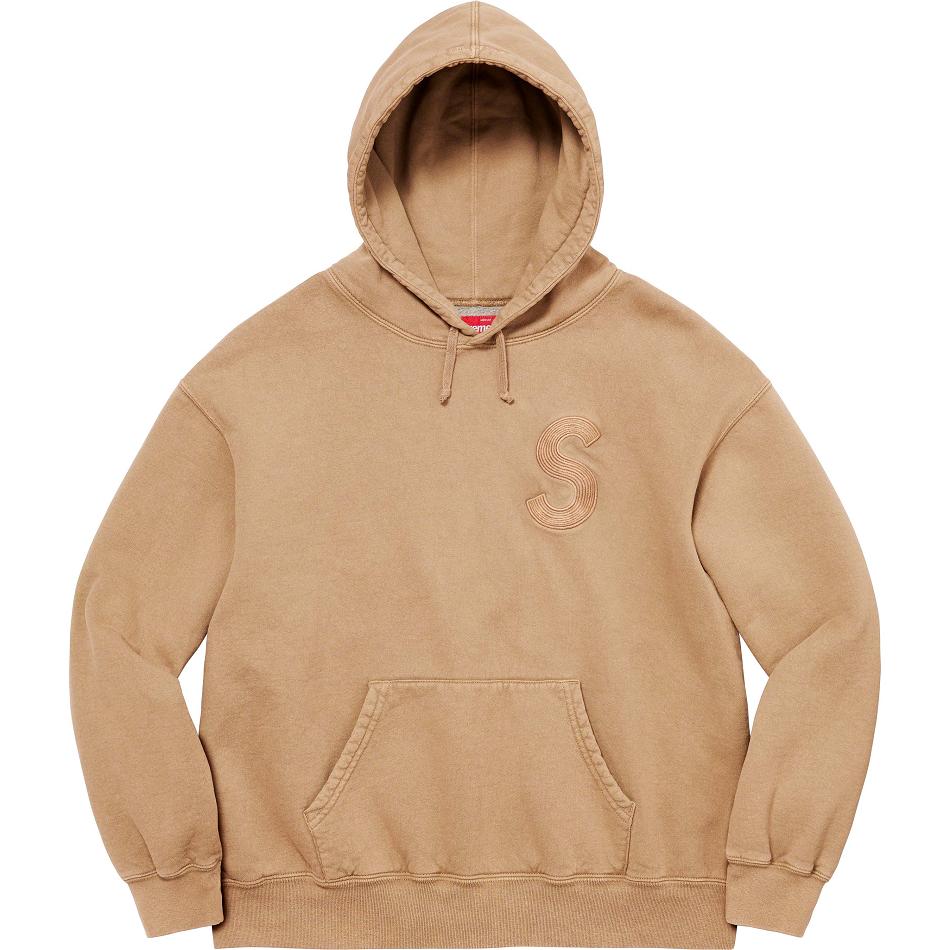 Sudaderas Supreme Overdyed S Logo Hooded Marrones | Supreme 352WY